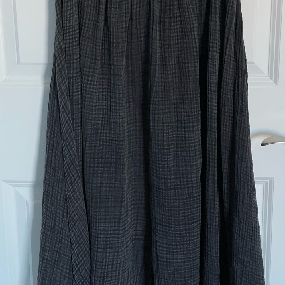 Anthropologie Black Waffle Knit Linen Beach Strapless Harem Jumpsuit - 35353 - Picture 6 of 16